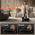 Under Desk Elliptical Machine, Ellipse Leg Exerciser for Seniors, Quiet & Portable Electric Seated Eclipse Exercise Training Machine with Remote, 12 Level Speeds & Mute Function, Manual & Auto Mode