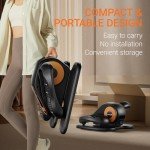 Under Desk Elliptical Machine, Ellipse Leg Exerciser for Seniors, Quiet & Portable Electric Seated Eclipse Exercise Training Machine with Remote, 12 Level Speeds & Mute Function, Manual & Auto Mode