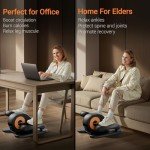 Under Desk Elliptical Machine, Ellipse Leg Exerciser for Seniors, Quiet & Portable Electric Seated Eclipse Exercise Training Machine with Remote, 12 Level Speeds & Mute Function, Manual & Auto Mode