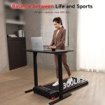 RHYTHM FUN Treadmill with Incline, Walking Pad Treadmill with Handle Bar, 300lbs Foldable Treadmill Incline with APP, Portable Folding Treadmills for Home/Office with Low Noise