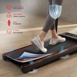 RHYTHM FUN Treadmill with Incline, Walking Pad Treadmill with Handle Bar, 300lbs Foldable Treadmill Incline with APP, Portable Folding Treadmills for Home/Office with Low Noise