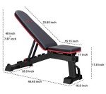 DERACY Adjustable Weight Bench for Full Body Workout, Incline and Decline Weight Bench for Indoor Workout, Home Gym (black1)