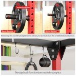 Power Rack Power Cages Multi-Function Squat Rack with Cable Crossover System Selectable More Training Attachment Weight Cage for Garage & Home Gym (Red, B Set L01 Power Cage+Weight Bench)