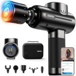 RENPHO Massage Gun with Heat and Cold, FSA HSA Eligible Percussion Muscle Deep Tissue Massager Portable with Bluetooth, Carry Case, Active+ Thermacool