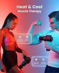 RENPHO Massage Gun with Heat and Cold, FSA HSA Eligible Percussion Muscle Deep Tissue Massager Portable with Bluetooth, Carry Case, Active+ Thermacool