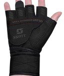 skott Evo 2 Weightlifting Gloves with Integrated Wrist Wrap Support-Double Stitching for Extra Durability-Get Ripped with The Best Body Building Fitness and Exercise Accessories
