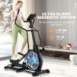 ANCHEER Elliptical Exercise Machine, 98% Pre-Installed Elliptical Training Machines, Elliptical Machine for Home Gym with APP, Pulse Rate Grips, LCD Monitor, 22 Resistance Levels Max 450Lbs