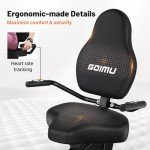 Goimu Recumbent Exercise Bike, Stationary Bikes for Home Magnetic Recumbent Bike with Adjust Seat for Adults Seniors, 300LB Capacity & 8-level Resistance, LCD Monitor and Heart Rate Handle
