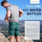 FlipBelt Arc Water Bottle Running Belt, Curved Hydration Running Bottle, 11 Fl. Oz, Green