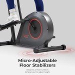 Sunny Health & Fitness Smart Elliptical Machine w/300LB Capacity & Pulse Sensor Built-in, 12" Stride Equipment for Home Cardio Exercise & Magnetic Cross-Training, Free SunnyFit App Bluetooth Connect