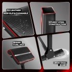 Yes4All Adjustable Weight Bench with Rack, 800lbs Workout Bench Press with Leg Extension, Preacher Curl Pad & Resistance Bands for Home Gym