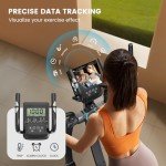 Elliptical Machine, Dripex Magnetic Elliptical Exercise Machine for Home, Quiet & Smooth Elliptical Trainer w/ 8KG Flywheel, 15.3IN Stride, 16 Levels Resistance, LCD Monitor, Pulse Sensor (Blue)