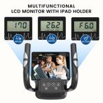 Elliptical Machine, Dripex Magnetic Elliptical Exercise Machine for Home, Quiet & Smooth Elliptical Trainer w/ 8KG Flywheel, 15.3IN Stride, 16 Levels Resistance, LCD Monitor, Pulse Sensor (Blue)