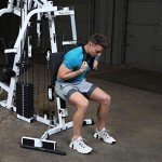 Body-Solid (EXM2500LPS) Multi-Station Home Gym Machine, Arm & Leg Strength Training Functional Exercise Workout Station, 210lbs. Weight Stack with Leg Press