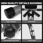 Exercise Bike Stationary Bikes for Home Recumbent Exercise Bike Folding with 10-Level Adjustable Resistance LCD Monitor Pulse Sensor Support Back Pad and Tablet Holder Arm Resistance Band 265LBS Weight Capacity for Home Workout