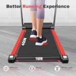 Treadmill for Home, 3.0 HP Foldable Portable Treadmill with Handle, Small Compact Treadmill 300 LBS Capacity with 12 Preset Programs LED Display Walking Running Treadmills for Office