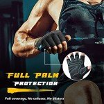 FREETOO Workout Gloves for Men, [Full Palm Protection] [Ultra Ventilated] Weight Lifting Gloves with Cushion Pads and Silicone Grip Gym Gloves Sturdy Training Gloves for Exercise Fitness