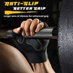 FREETOO Workout Gloves for Men, [Full Palm Protection] [Ultra Ventilated] Weight Lifting Gloves with Cushion Pads and Silicone Grip Gym Gloves Sturdy Training Gloves for Exercise Fitness