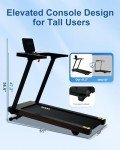 BORGUSI Foldable Treadmill with Auto Incline - 4 Hp 18.9 Inch Wide Treadmills for Home Seniors, 400 Lb Capacity, Backlit Knob Led Display, Shock Absorbent, Bluetooth App and Speaker, 12 Mph Speed