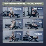 MAJOR FITNESS Adjustable Weight Bench, 1300LBS Capacity, 32 Positions for Strength Training, Bench Press, and Full-Body Workouts for Home or Garage Gym (Black)