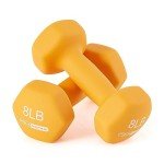 HolaHatha Neoprene Dumbbell Weights Set & Rack for Home Workout, 32 Lbs, Multicolor