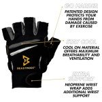 Men's Beastmode Half Finger Fitness Gloves (Large)