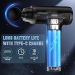 cotsoco Massage Gun, Muscle Massage Gun Deep Tissue Back Massager for Pain Relief, 20 Speeds Portable Electric Massage Device with Silent Brushless Motor, Suitable for Gym Office Home Travel(Black)