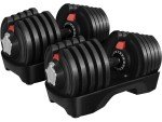 Yaheetech Adjustable Dumbbell Set 25/40/52.5/90LBS Adjustable Dumbbells Fast Adjust Dumbbell Weight Set with Anti-Slip Handle and Tray for Men/Women Home Gym Strength Training Equipment Single/Pair