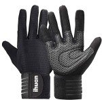 ihuan Workout Gloves for Men Full-Finger: Weight Lifting for Men, Gym Full Hand Gloves for Weightlifting, Deadlift
