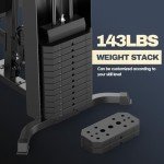Home Gym Multifunctional Exercise Equipment with 143 LBS Weight Stack,Pulley System, Fly Chest, and Leg Press Gym Equipment for Home Full Body Workout Machine