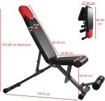 Finer Form 5-in-1 Weight Bench, Adjustable & Foldable for Bench Press, Strength Training and Full Body Workout. Perfect for Dumbbell Sets or an Adjustable Dumbbell Set in Your Home Gym.