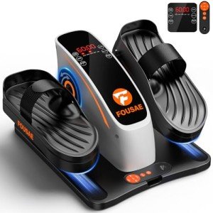 Under Desk Elliptical Machine, Ellipse Leg Exerciser with 15 Adjustable Speeds, Electric Seated Pedal Exerciser Leg Exerciser While Sitting for Seniors with LED Monitor Touch Remote Controls for Home