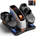 Under Desk Elliptical Machine, Ellipse Leg Exerciser with 15 Adjustable Speeds, Electric Seated Pedal Exerciser Leg Exerciser While Sitting for Seniors with LED Monitor Touch Remote Controls for Home