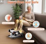 Under Desk Elliptical Machine, Ellipse Leg Exerciser with 15 Adjustable Speeds, Electric Seated Pedal Exerciser Leg Exerciser While Sitting for Seniors with LED Monitor Touch Remote Controls for Home