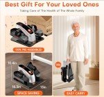 Under Desk Elliptical Machine, Ellipse Leg Exerciser with 15 Adjustable Speeds, Electric Seated Pedal Exerciser Leg Exerciser While Sitting for Seniors with LED Monitor Touch Remote Controls for Home