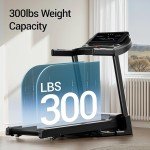 Treadmill with 3-Level Incline for Home and 3.0 HP Quiet Brushless, 8.7 MPH, 300 lbs Capacity