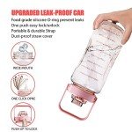 Chokoter Half Gallon Water Bottle with Sleeve, 64OZ Motivational Water Bottle with Straw & Time Marker, BPA Free Leakproof Gym Water Bottle for Sport Workout