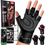 MhIL Workout Gloves for Men – Comfortable Gym Gloves for Men with Enhanced Grip for Safety and Hand Protection – Weight Lifting Gloves for Men with Wrist Wraps Support for Performance Boost and Style