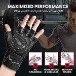 MhIL Workout Gloves for Men – Comfortable Gym Gloves for Men with Enhanced Grip for Safety and Hand Protection – Weight Lifting Gloves for Men with Wrist Wraps Support for Performance Boost and Style