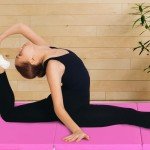 BalanceFrom Fitness GoGym 2 Inch Thick Tri Fold Folding Anti Tear High Density Vinyl Exercise Mat for Yoga, Aerobics, Pilates, and Gymnastics, Pink