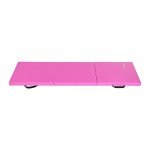 BalanceFrom Fitness GoGym 2 Inch Thick Tri Fold Folding Anti Tear High Density Vinyl Exercise Mat for Yoga, Aerobics, Pilates, and Gymnastics, Pink