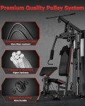 GarveeLife Home Gym Machine, Full Body Workout Machine with 150LBS Weight Stack, Multifunctional All in One Exercise Equipment Station with Preacher Curl Pad, Leg Developer for Strength Training