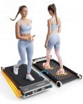 FUNRAY Versatile Walking Pad Treadmill with Incline - Dual-Sided Under Desk Treadmill with Foot Massage,2 in 1 Walking Pad for Home/Office, Portable Compact Treadmills with 330LBS Weight Capacity