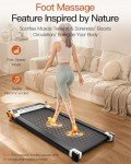 FUNRAY Versatile Walking Pad Treadmill with Incline - Dual-Sided Under Desk Treadmill with Foot Massage,2 in 1 Walking Pad for Home/Office, Portable Compact Treadmills with 330LBS Weight Capacity