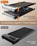 FUNRAY Versatile Walking Pad Treadmill with Incline - Dual-Sided Under Desk Treadmill with Foot Massage,2 in 1 Walking Pad for Home/Office, Portable Compact Treadmills with 330LBS Weight Capacity