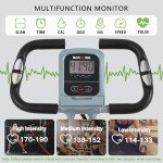 BARWING Stationary Exercise Bike for Home Workout, 5 IN 1 Foldable Indoor Cycling Bike for Seniors, 350LB Capacity, 16-Level Magnetic Resistance, Seat Backrest Adjustments