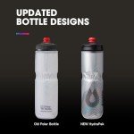 Polar Bottle Breakaway Insulated Water Bottle - BPA Free, Cycling & Sports Squeeze Bottle (Bolt - Charcoal, 20 oz) - 2 pack