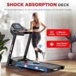 Winfita Treadmill with 15% Auto Incline, 300 LBS Capacity and 10 MPH Max Speed, 4.0HP Folding Treadmills for Home Features 18'' x 50'' Belt, Bluetooth, APP, 64 Preset Programs and 3 Countdown Modes