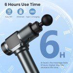 JQX Massage Gun, Deep Tissue Massager Gun for Pain Relief, Percussion Muscle Massage Gun for Athelets, Handheld Electric Back Massager with 30 Speed Levels & 9 Massage Heads