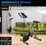 Portable Exercise Bike for Home, Lightweight Indoor Silent Bike, Foldable Stationary Bikes with Adjustable 16-Level Magnetic Resistance, 260LBS Capacity, 5.5 LBS Flywheel, Designed for Home Workout 4